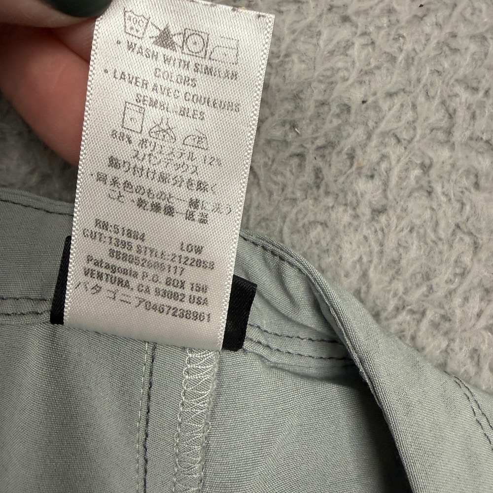 Patagonia Pants‎ Womens 12 Green Capri Drawstring Waist Lightweight Stretch - Picture 7 of 13